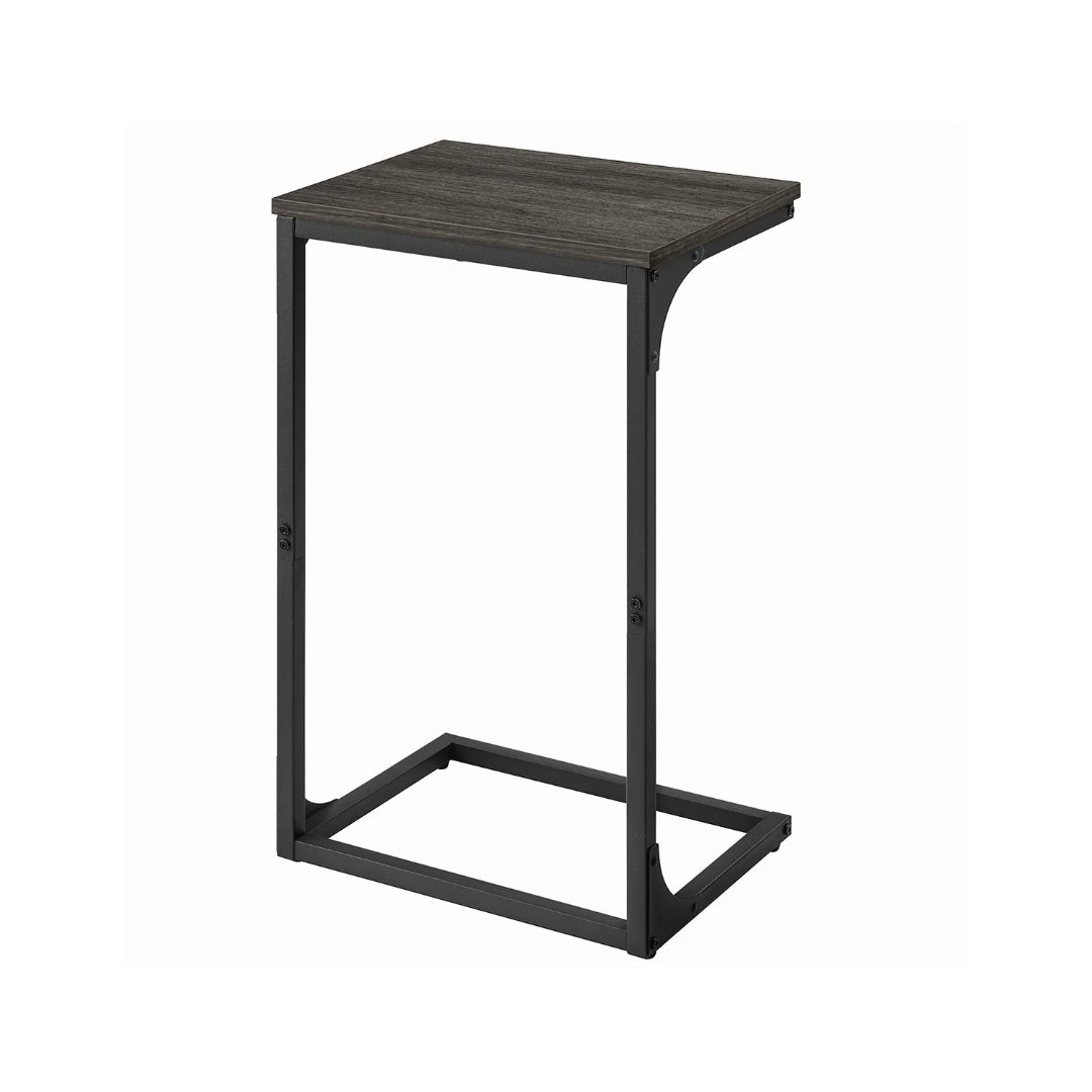 C-formet sidebord med metalstel og justerbare fødder, enkelt eller sæt med to, produktvisning 1 | Noreva Home