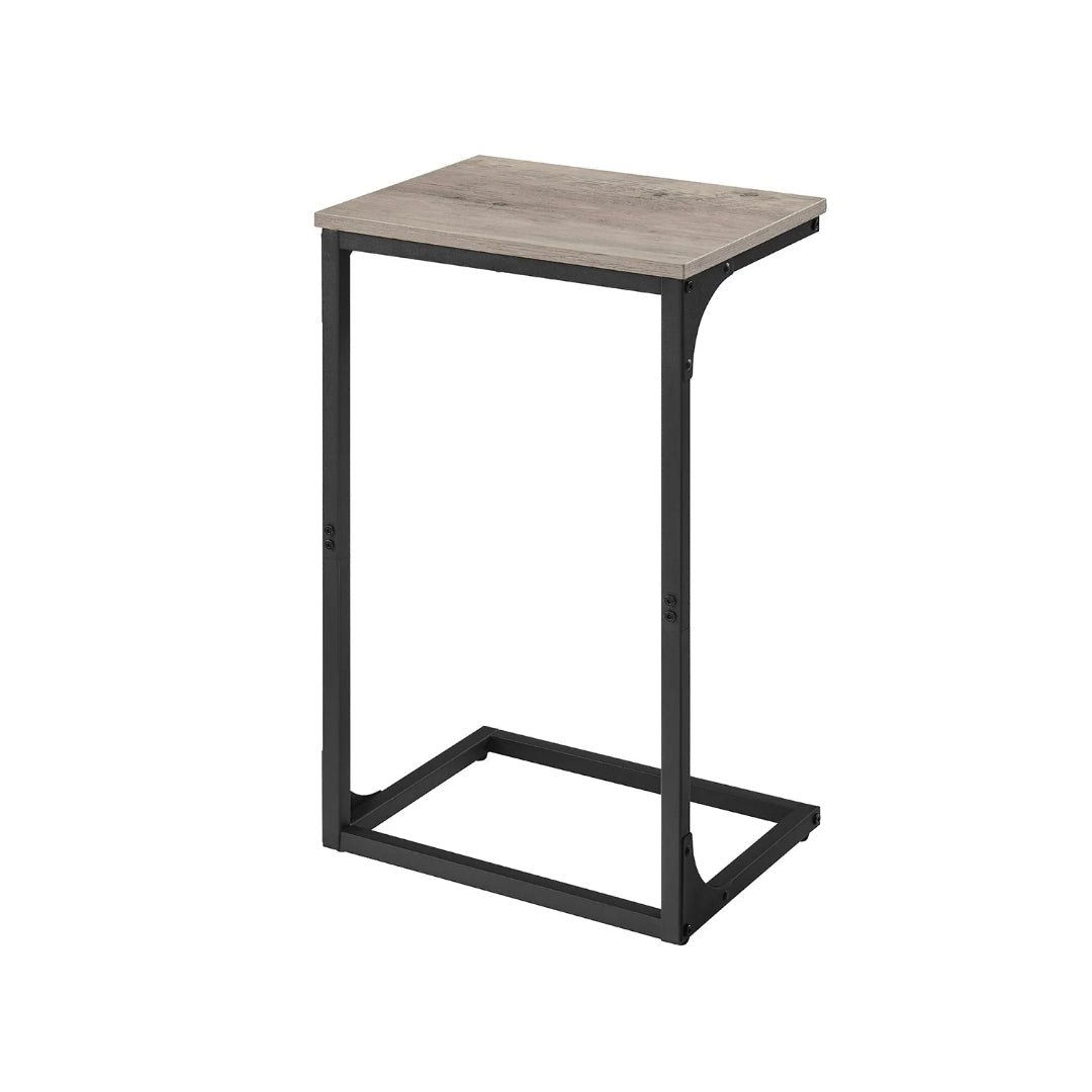 C-formet sidebord med metalstel og justerbare fødder, enkelt eller sæt med to, produktvisning 2 | Noreva Home