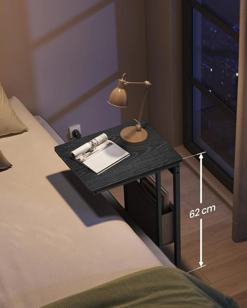 C-formet sidebord med stikkontakt og USB – produktvisning 3 | Noreva Home
