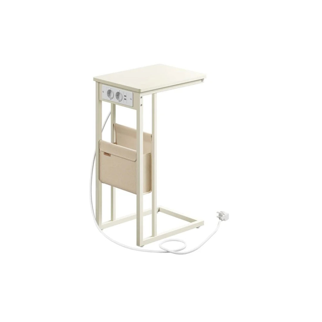 C-formet sidebord med stikkontakt og USB – produktvisning 8 | Noreva Home