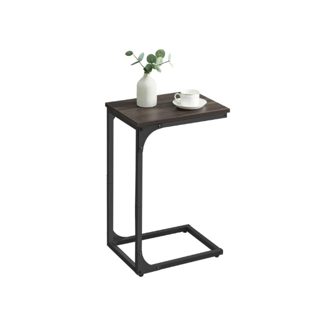 C-formet sidebord til sofa med stålstel, enkelt eller sæt med to, produktvisning 3 | Noreva Home