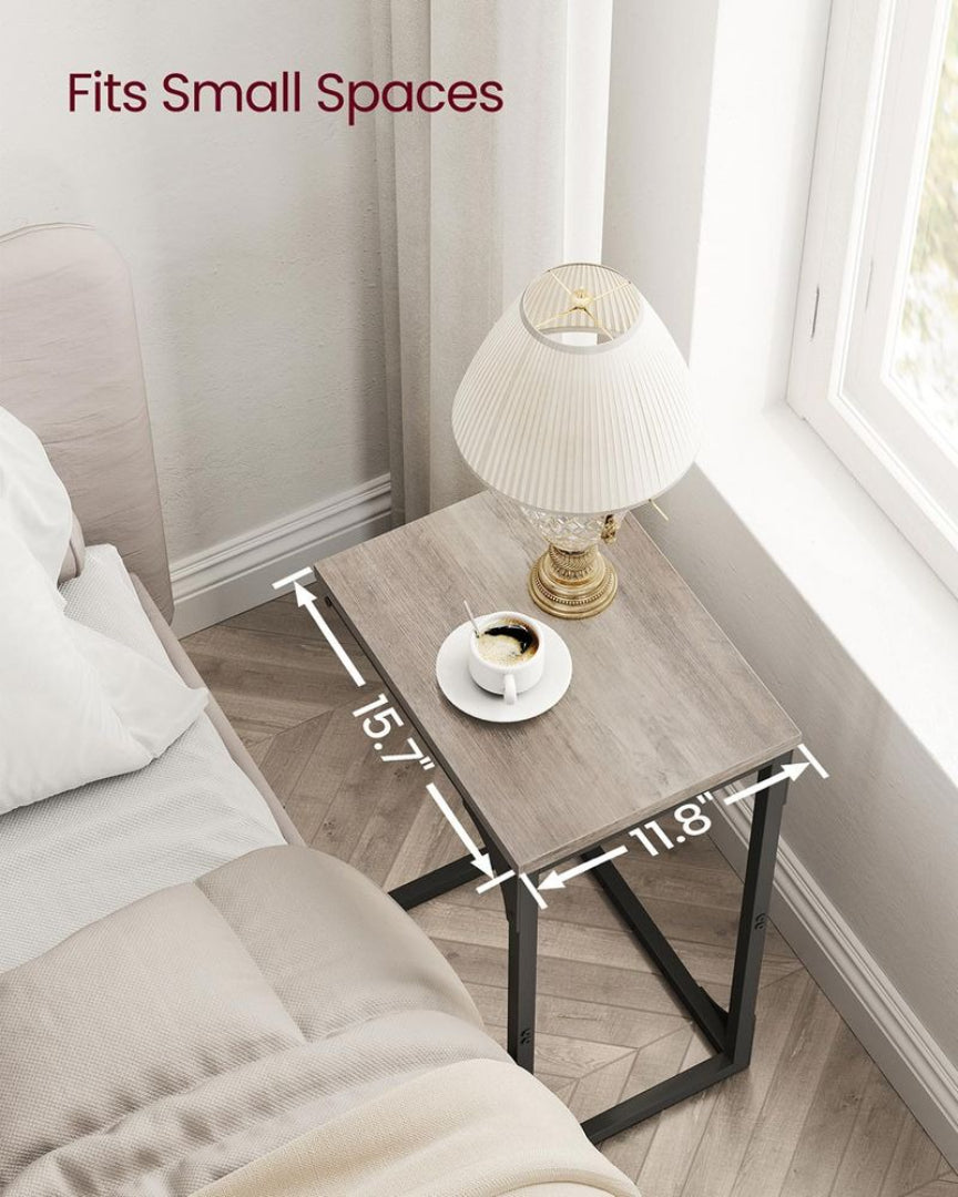 C-formet sidebord til sofa med stålstel, enkelt eller sæt med to, produktvisning 18 | Noreva Home