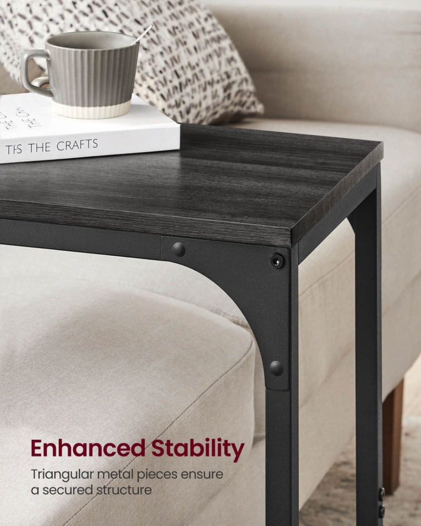 C-formet sidebord til sofa med stålstel, enkelt eller sæt med to, produktvisning 26 | Noreva Home