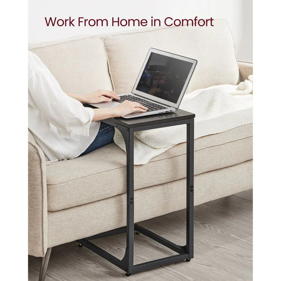 C-formet sidebord til sofa med stålstel, enkelt eller sæt med to, produktvisning 29 | Noreva Home