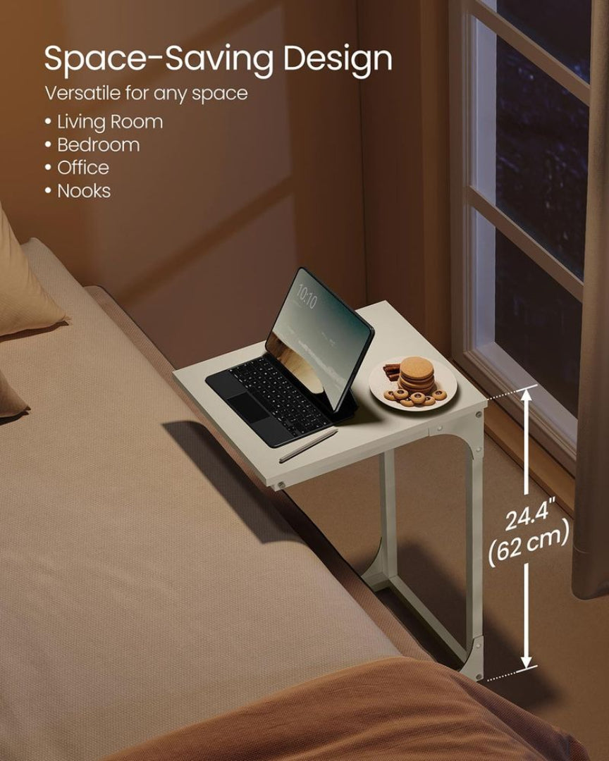 C-formet sidebord til sofa med stålstel, enkelt eller sæt med to, produktvisning 37 | Noreva Home