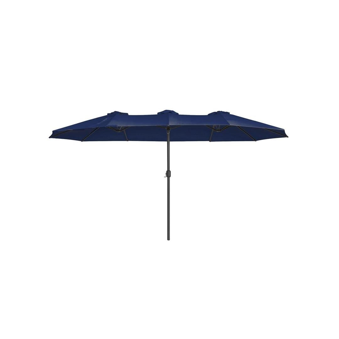Dobbelt parasol 460 x 270 cm – UPF 50+ UV-beskyttelse – stålstativ Ø48 mm – med håndsvingsmekanisme – produktvisning 5 | Noreva Home