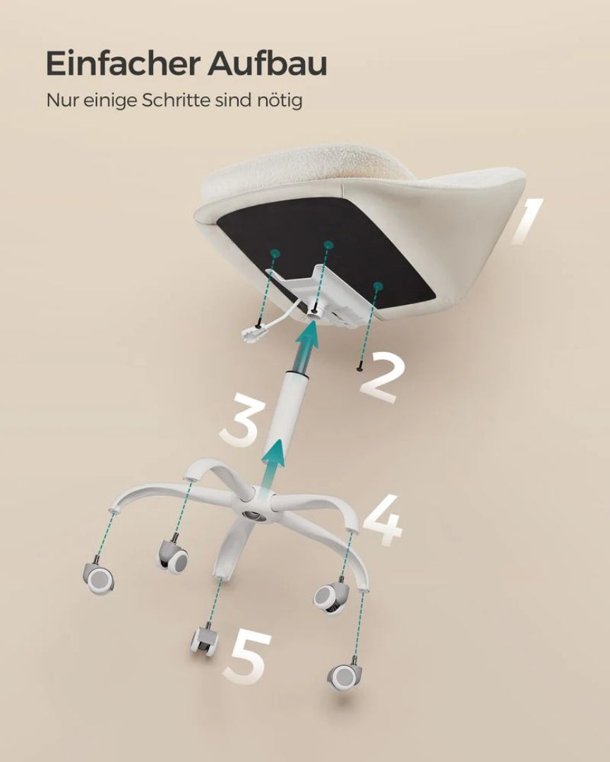Drejestol uden armlæn med højdejustering – produktvisning 13 | Noreva Home