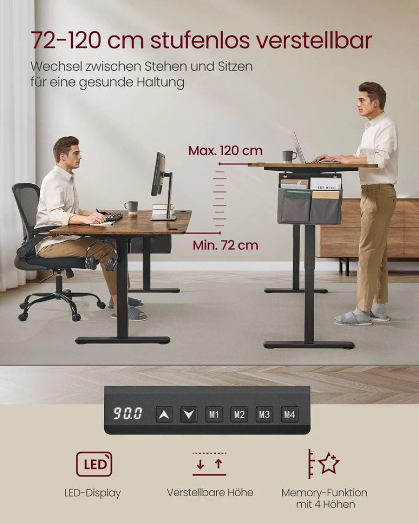 Elektrisk højdejusterbart skrivebord 180x80 cm med hukommelse – produktvisning 7 | Noreva Home