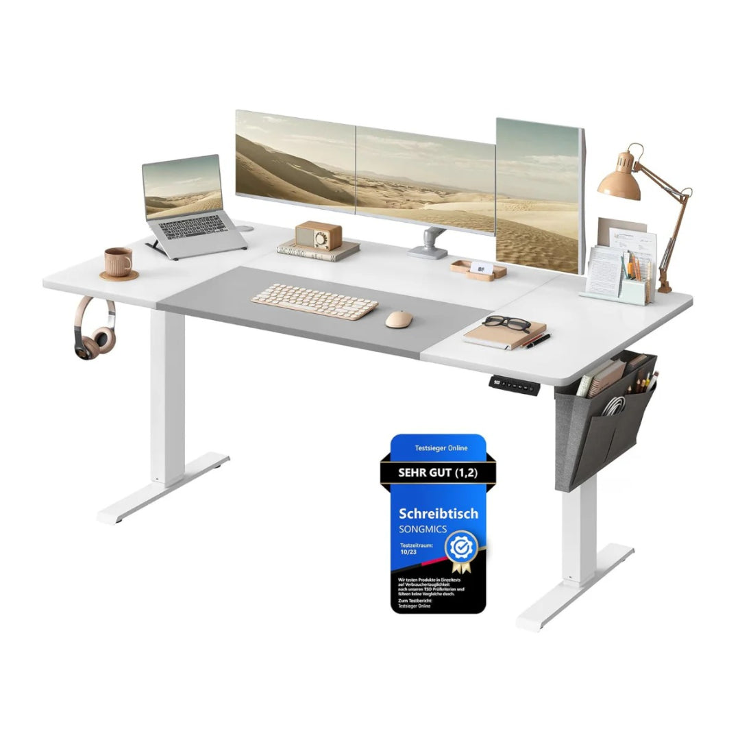 Elektrisk højdejusterbart skrivebord med 4 hukommelser og USB-C – produktvisning 7 | Noreva Home