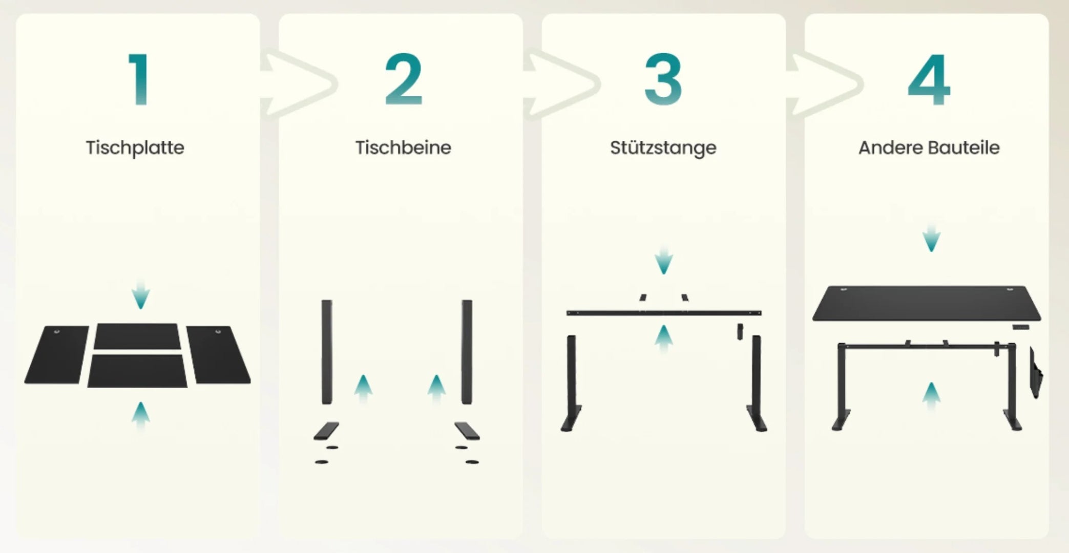 Elektrisk højdejusterbart skrivebord med 4 hukommelser og USB-C – produktvisning 18 | Noreva Home