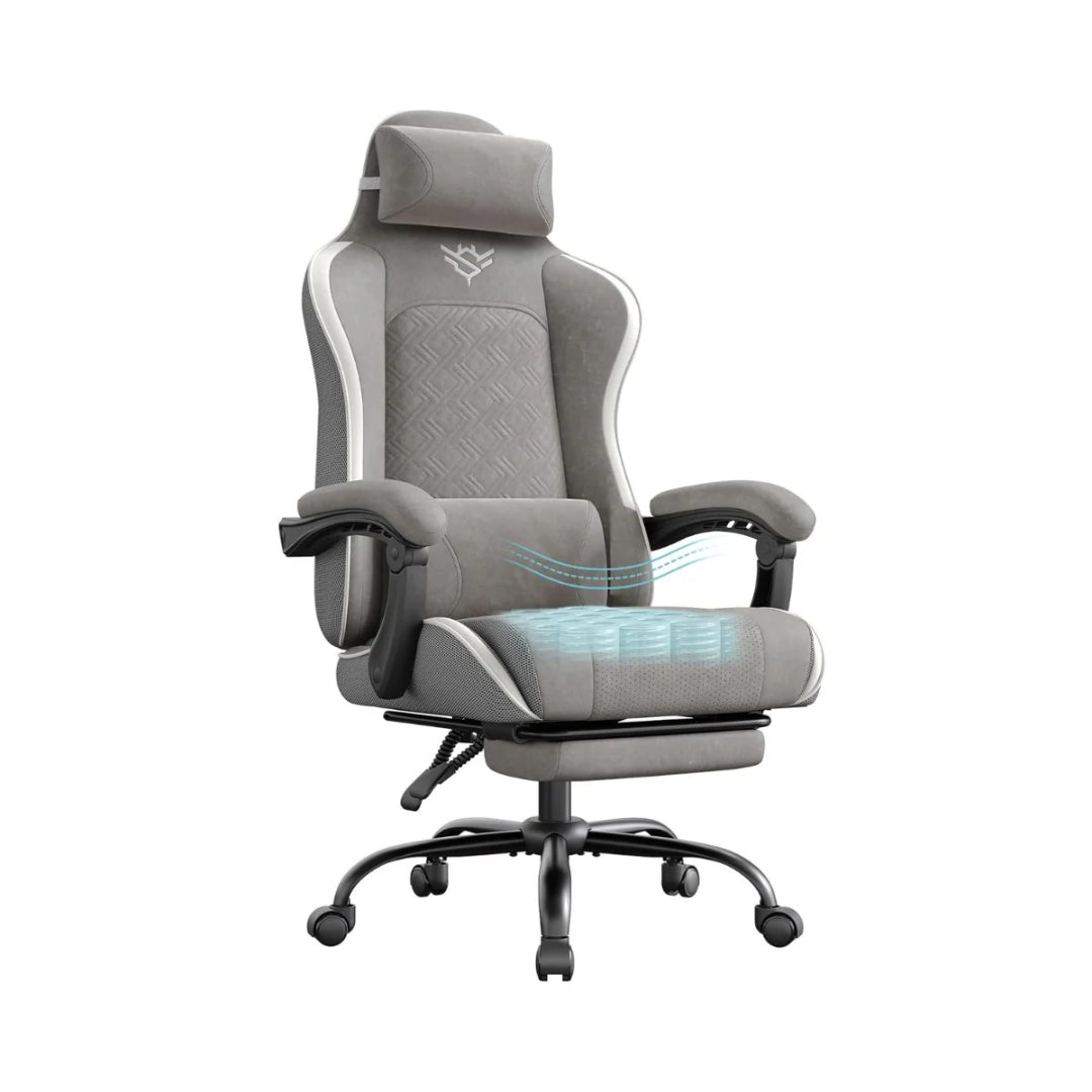 Ergonomisk gamingstol med fodstøtte og ryglæn – produktvisning 2 | Noreva Home