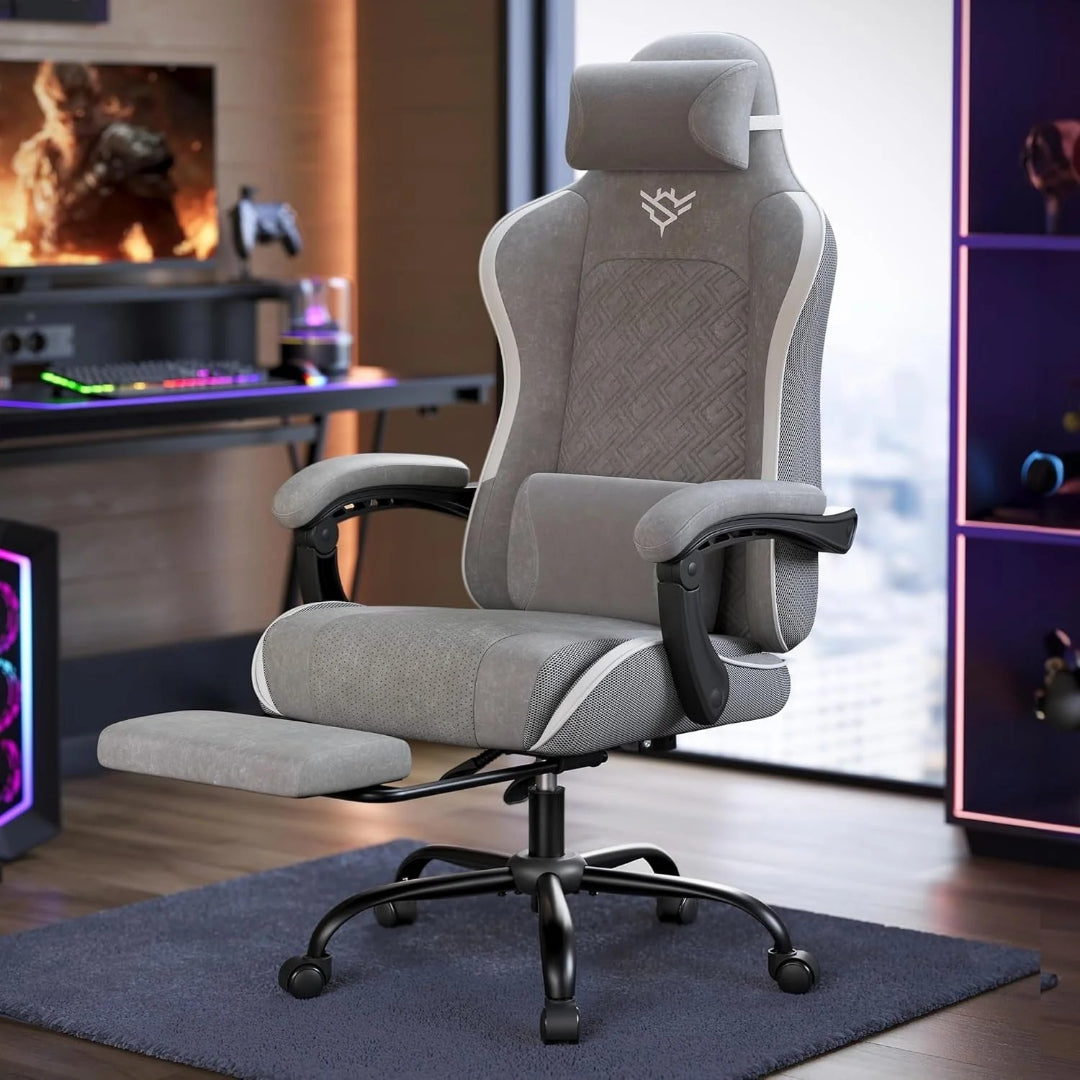 Ergonomisk gamingstol med fodstøtte og ryglæn – produktvisning 4 | Noreva Home