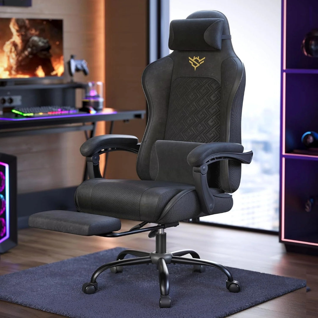 Ergonomisk gamingstol med fodstøtte og ryglæn – produktvisning 5 | Noreva Home