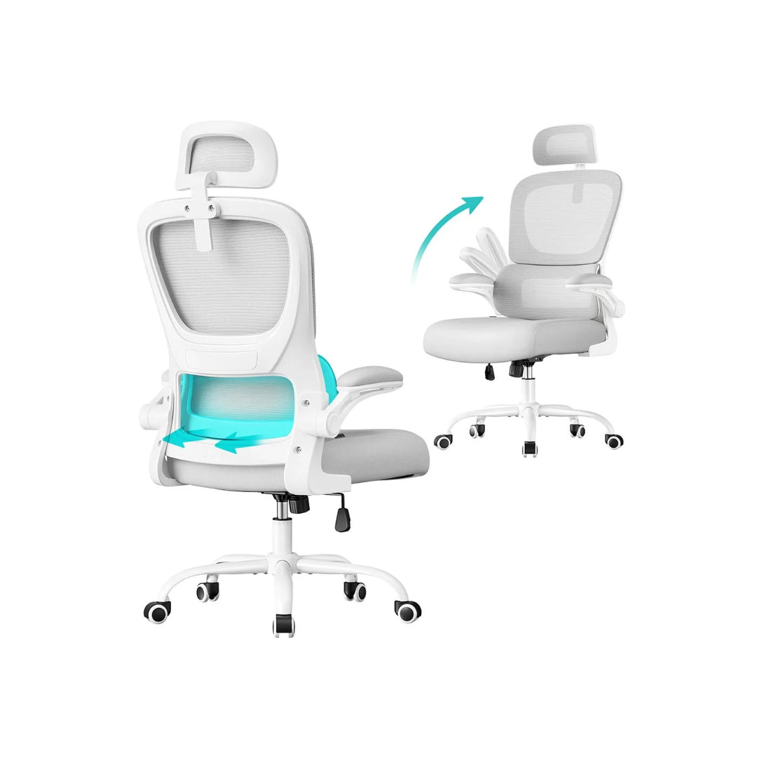 Ergonomisk kontorstol med mesh-ryg og nakkestøtte – produktvisning 2 | Noreva Home