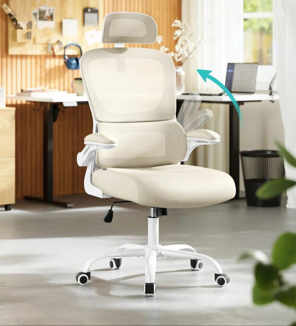 Ergonomisk kontorstol med mesh-ryg og nakkestøtte – produktvisning 4 | Noreva Home