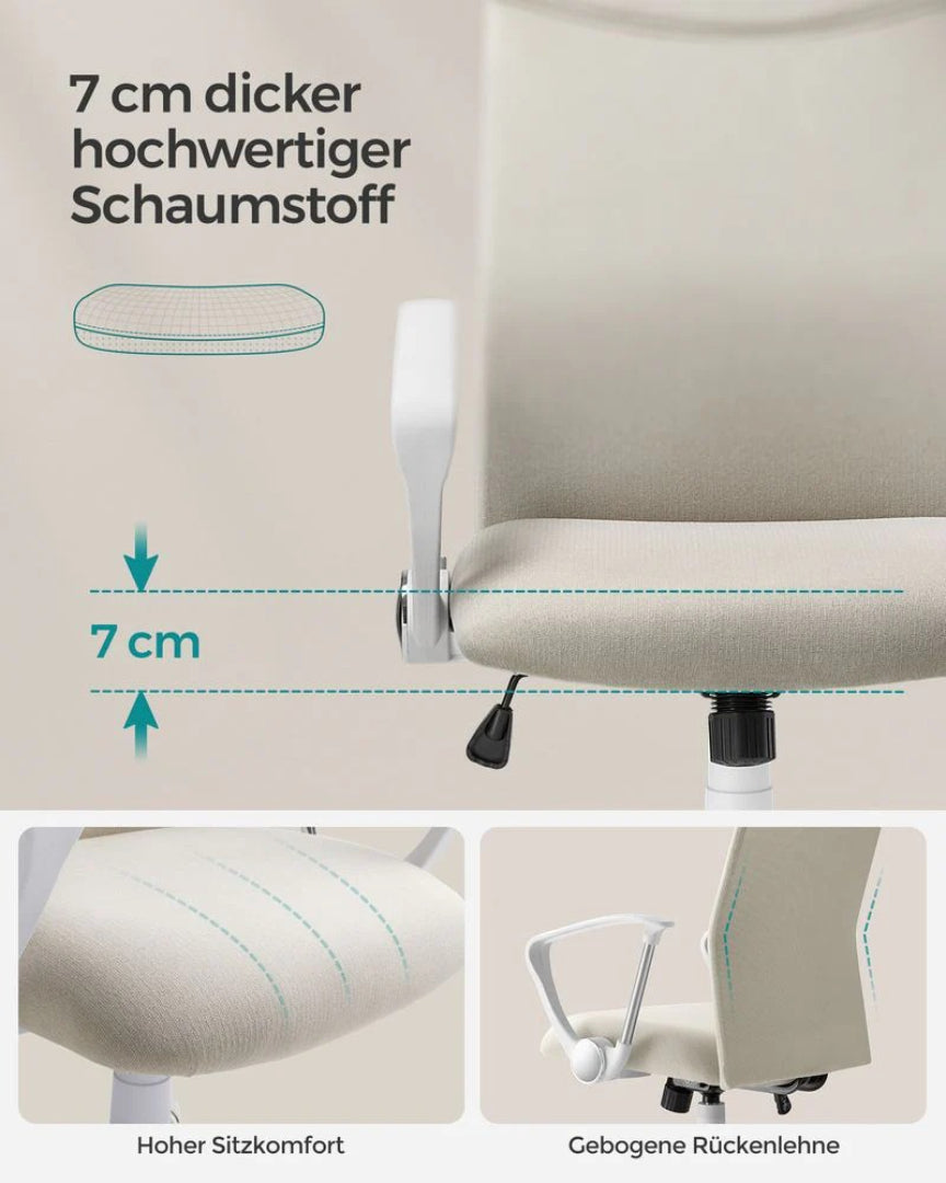 Ergonomisk kontorstol med stofbetræk – produktvisning 9 | Noreva Home