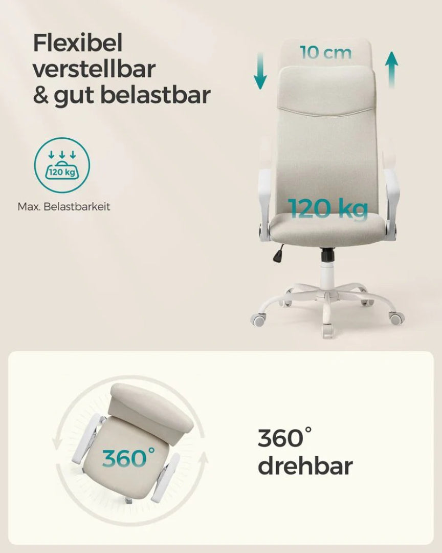 Ergonomisk kontorstol med stofbetræk – produktvisning 11 | Noreva Home