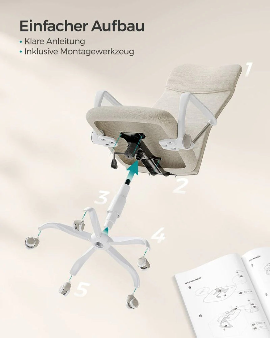Ergonomisk kontorstol med stofbetræk – produktvisning 12 | Noreva Home