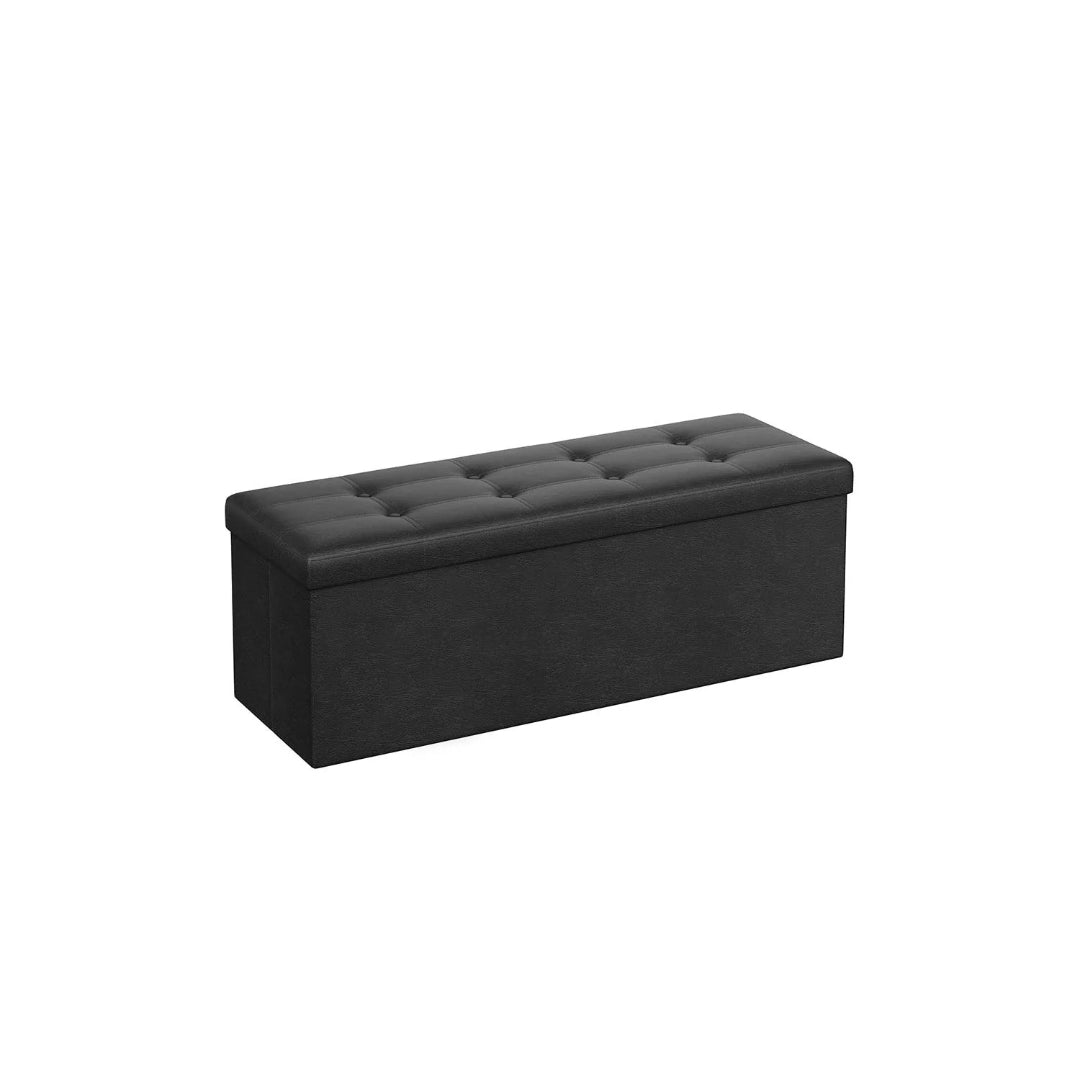 Foldbar opbevaringspuf med låg, 30 eller 43 in bred, produktvisning 1 | Noreva Home