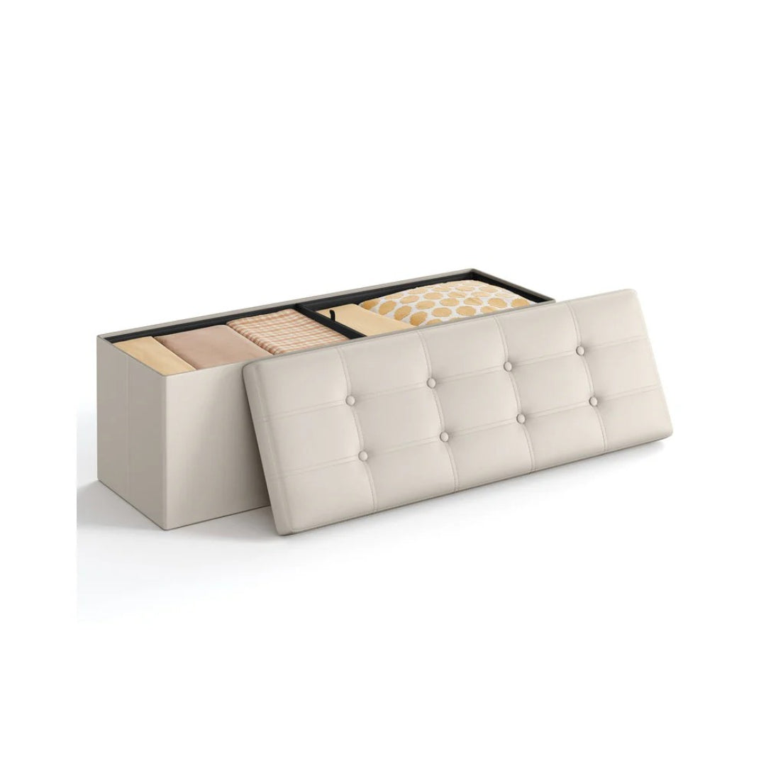 Foldbar opbevaringspuf med låg, 30 eller 43 in bred, produktvisning 4 | Noreva Home
