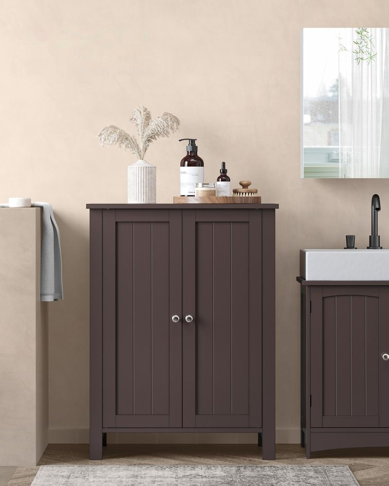 Fritstående badeværelsesskab med 2 justerbare hylder, produktvisning 13 | Noreva Home