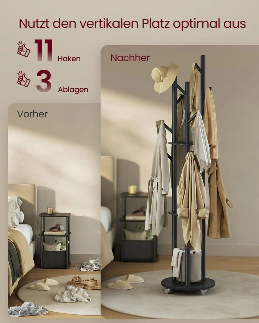 Fritstående knagerække med hylder – produktvisning 4 | Noreva Home