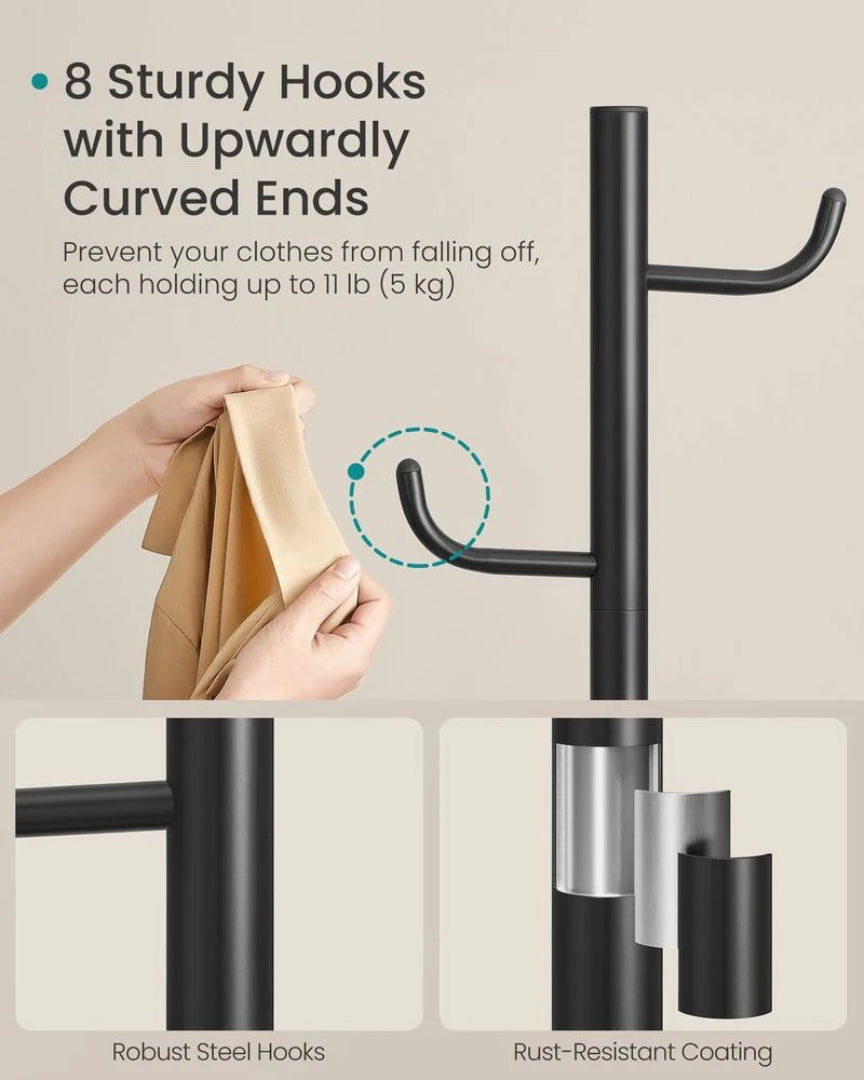 Fritstående knagestativ med flere knager, kaktusdesign, produktvisning 4 | Noreva Home