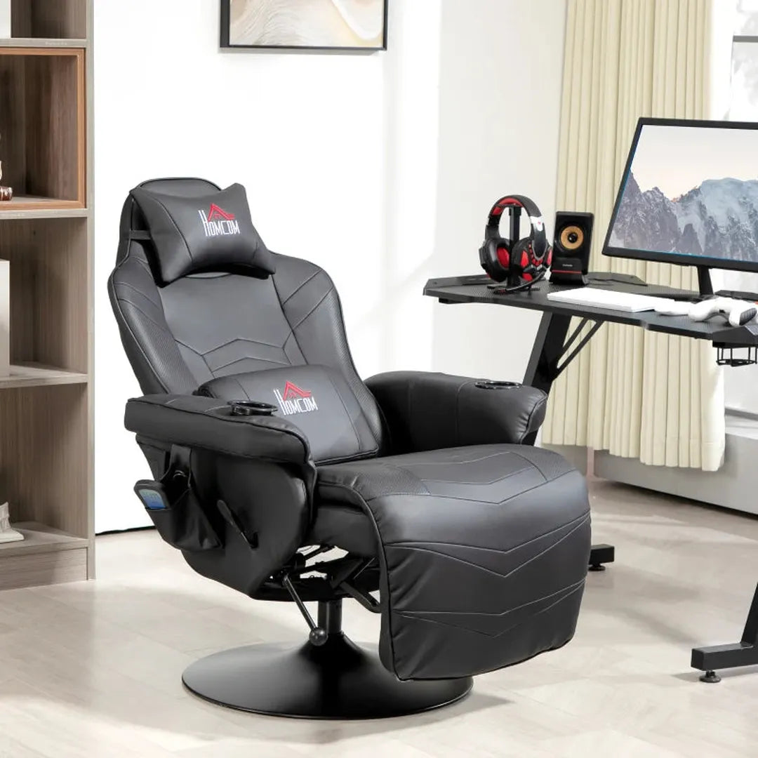 Gamingstol med massagefunktion – justerbar ryglæn – produktvisning 4 | Noreva Home