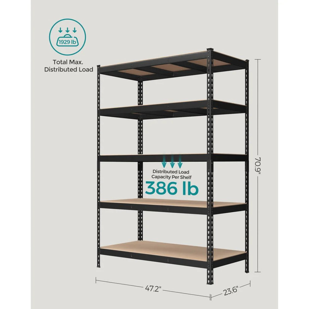 Garagereol med 5 justerbare niveauer, stålstel og MDF, produktvisning 20 | Noreva Home