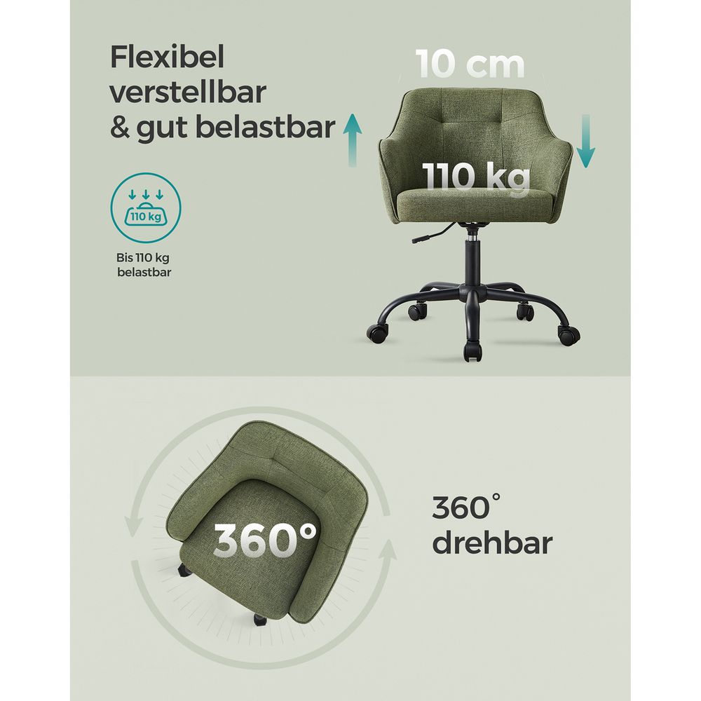 Højdejusterbar Kontorstol – Komfortabel Skrivebordsstol til Hjem og Kontor – produktvisning 41 | Noreva Home