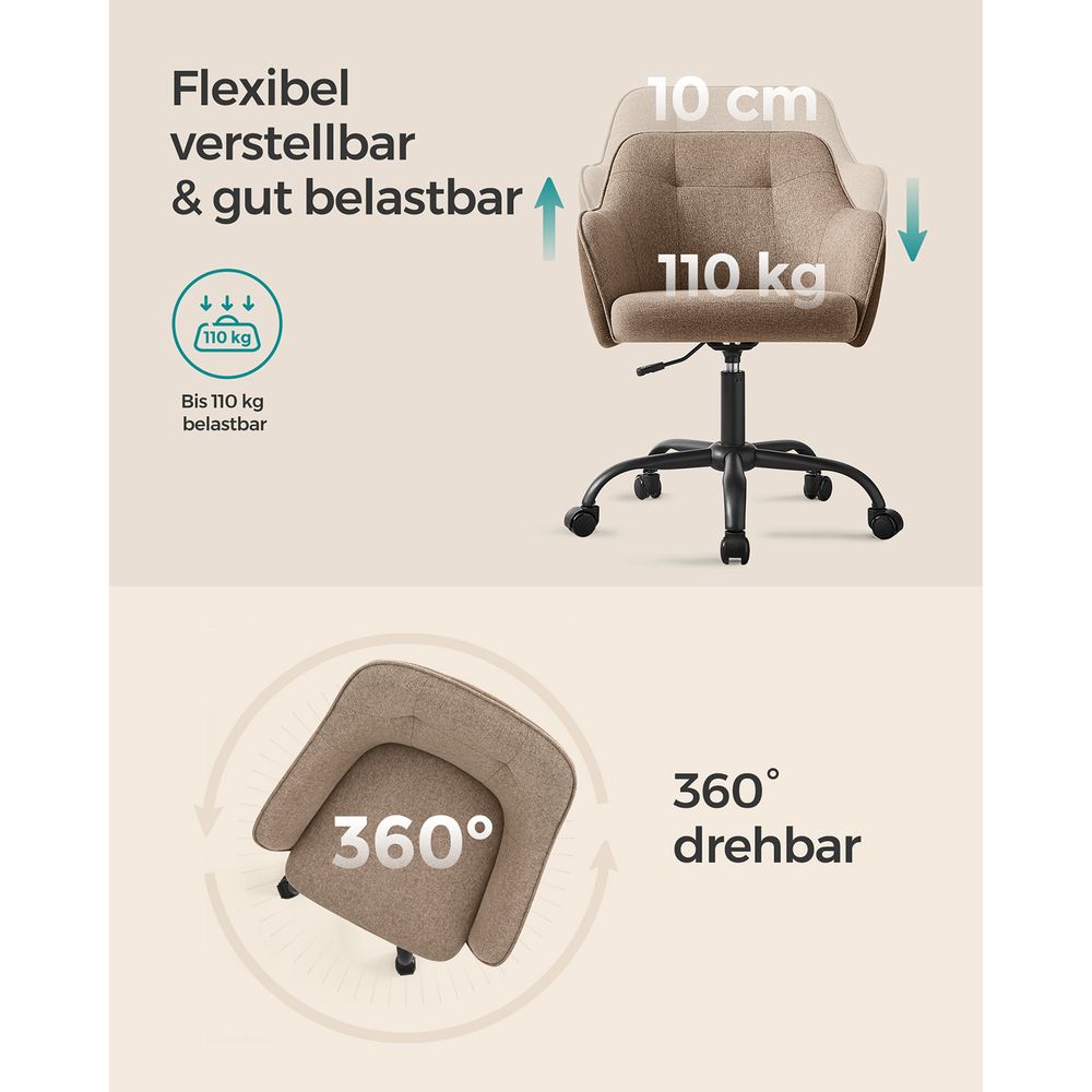 Højdejusterbar Kontorstol – Komfortabel Skrivebordsstol til Hjem og Kontor – produktvisning 47 | Noreva Home
