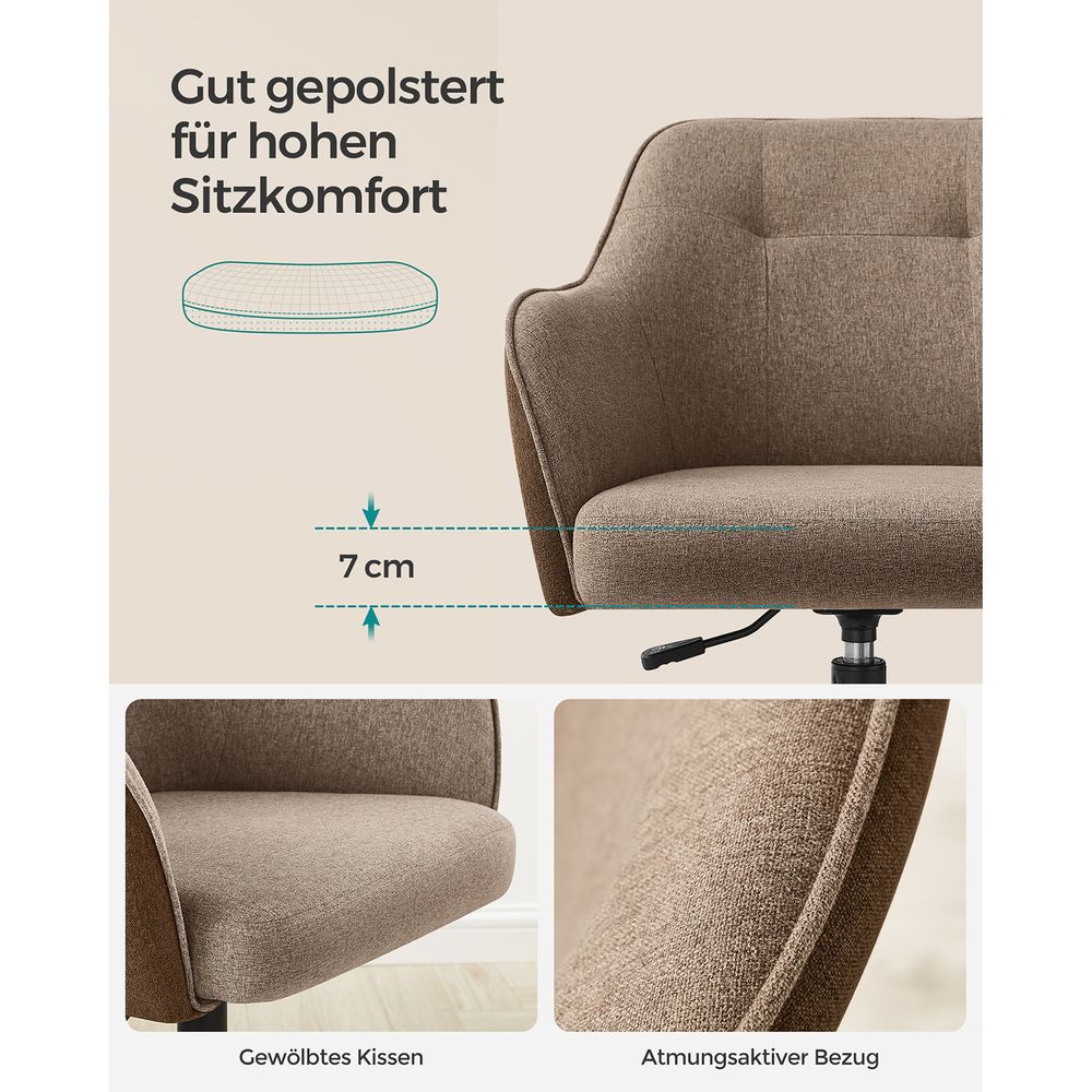 Højdejusterbar Kontorstol – Komfortabel Skrivebordsstol til Hjem og Kontor – produktvisning 48 | Noreva Home