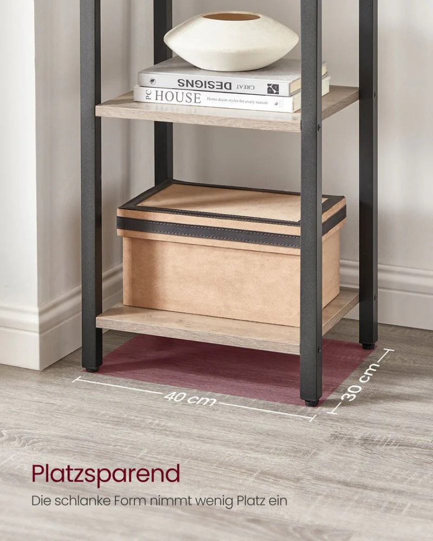 Industriel bogreol med 6 hylder og metalramme – produktvisning 7 | Noreva Home