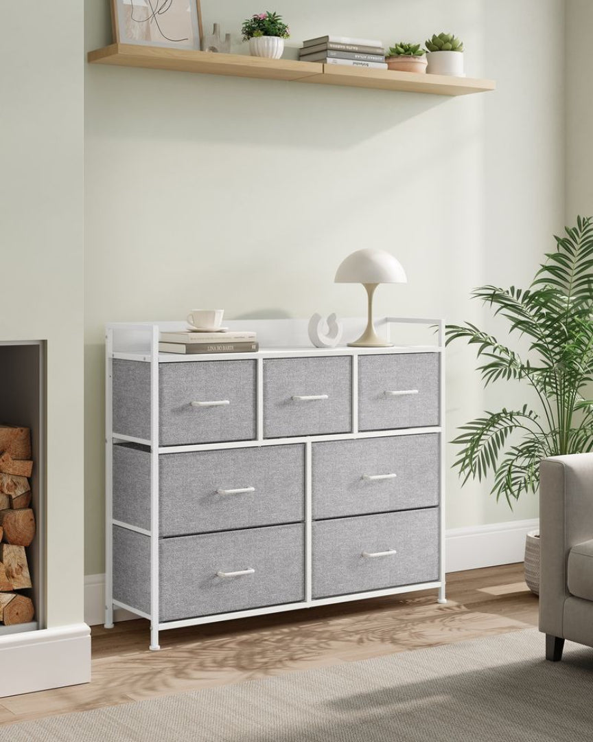 Industriel kommode med 7 stofskuffer – produktvisning 6 | Noreva Home