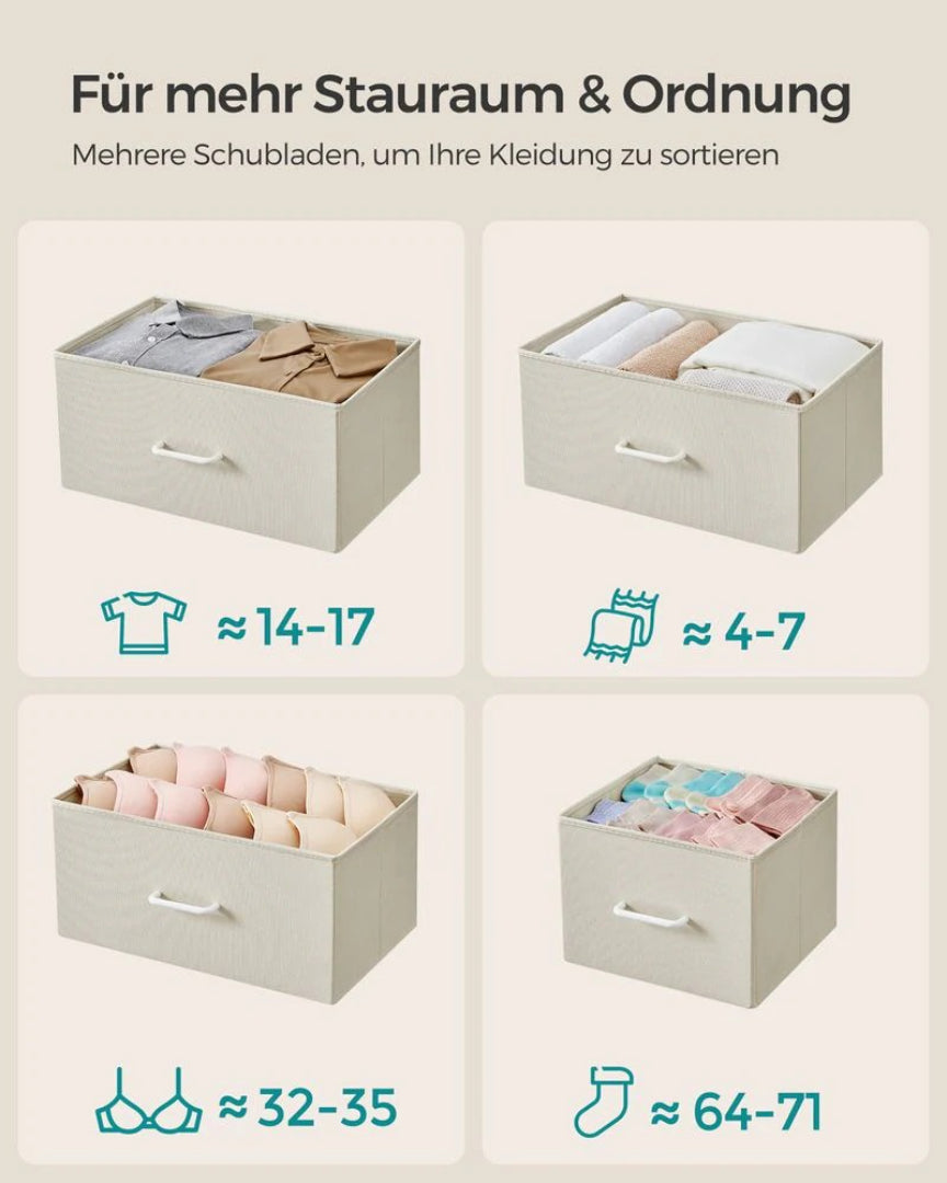 Industriel kommode med 7 stofskuffer – produktvisning 8 | Noreva Home
