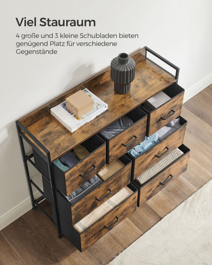 Industriel kommode med 7 stofskuffer – produktvisning 9 | Noreva Home