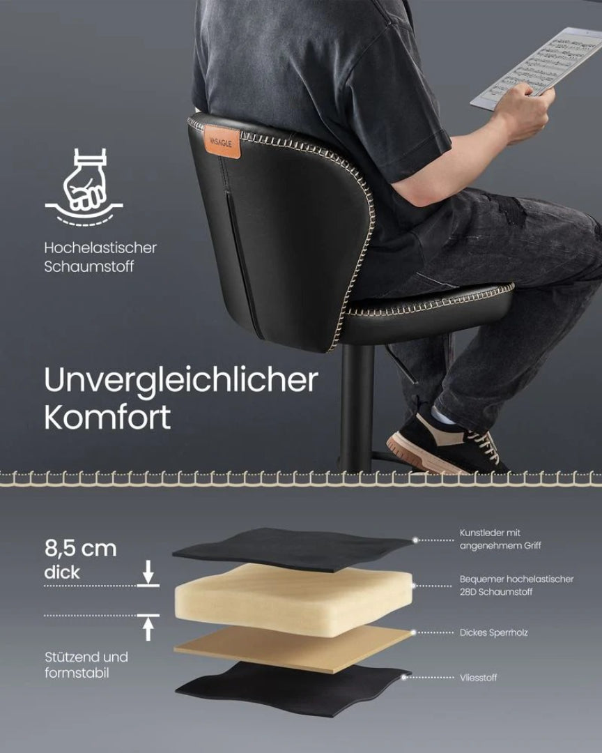 Justerbare barstole sæt med 2 eller 4 – 360° drejbar – produktvisning 4 | Noreva Home