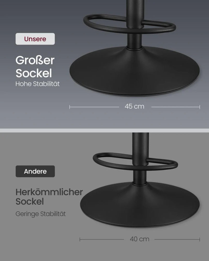 Justerbare barstole sæt med 2 eller 4 – 360° drejbar – produktvisning 5 | Noreva Home