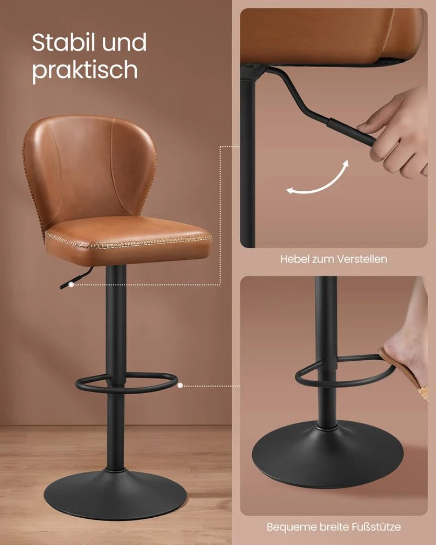 Justerbare barstole sæt med 2 eller 4 – 360° drejbar – produktvisning 8 | Noreva Home