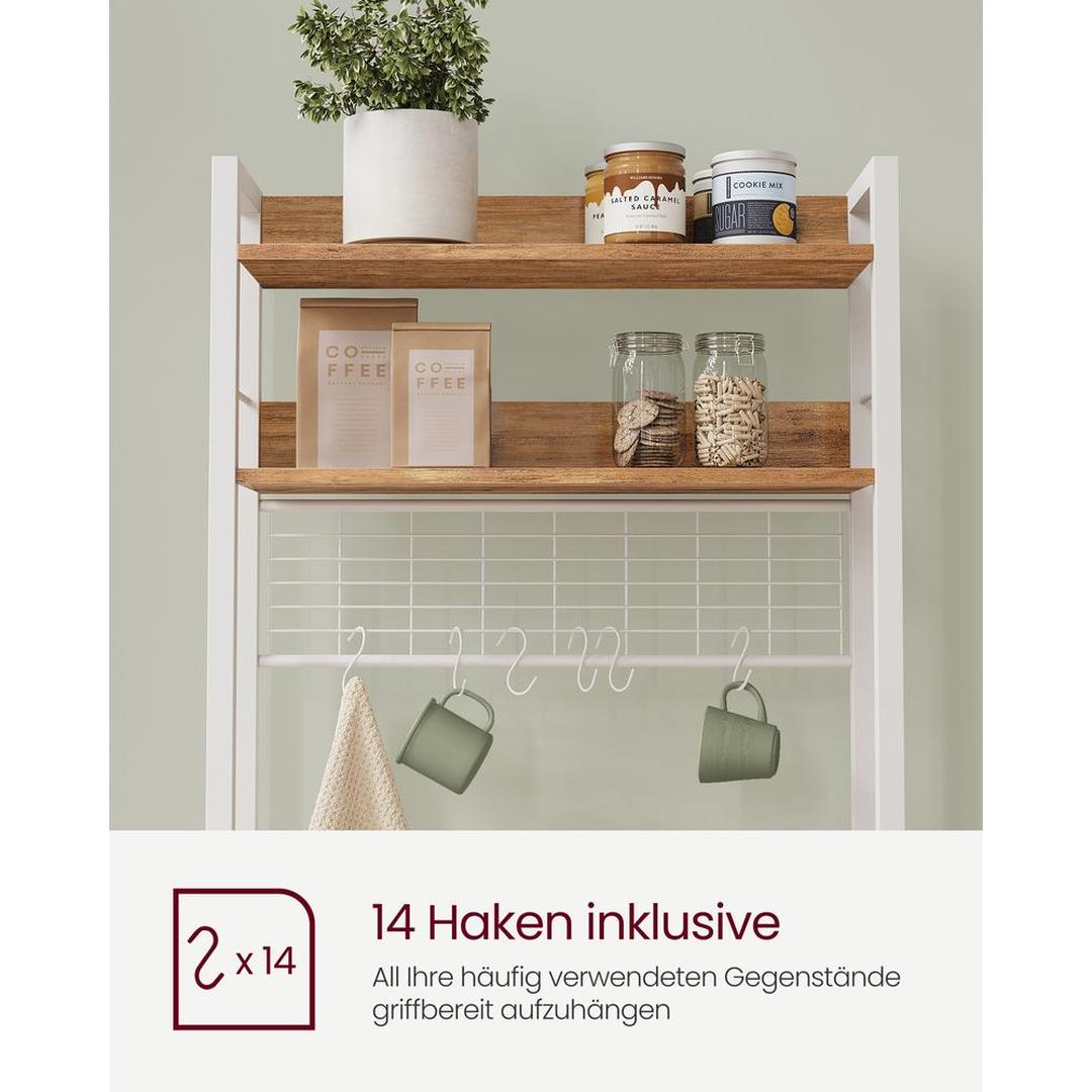 Køkkenreol med Stikkontakter – Opbevaringsreol med 5 Hylder – produktvisning 32 | Noreva Home