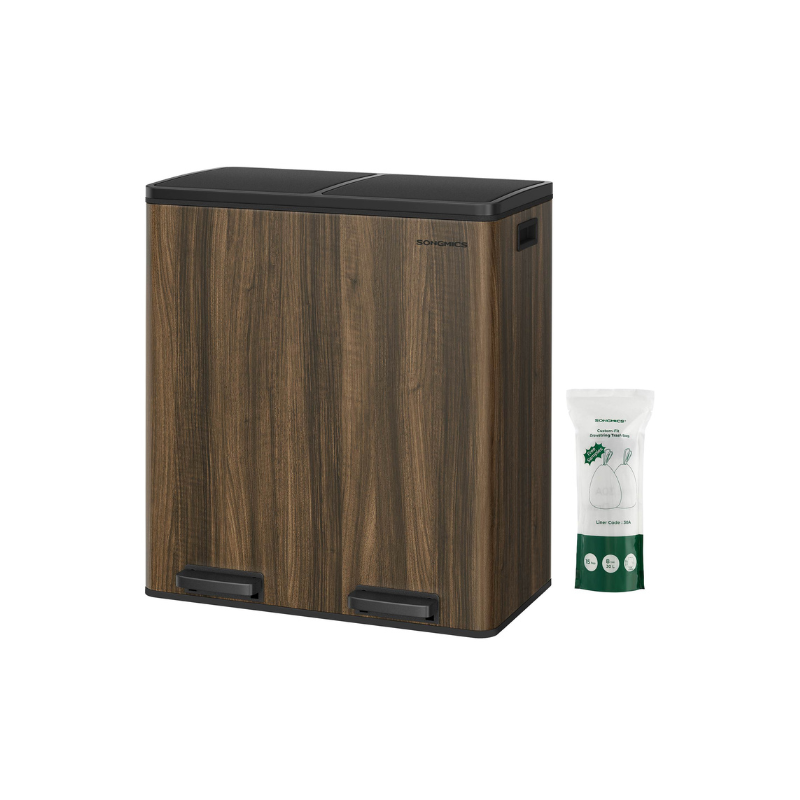 Køkkenskraldespand med 2 x 8 gallon, pedal og to inderspande, produktvisning 7 | Noreva Home
