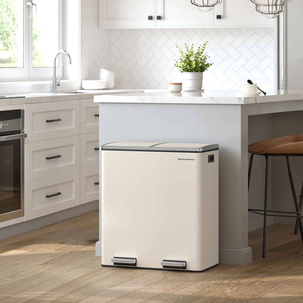 Køkkenskraldespand med 2 x 8 gallon, pedal og to inderspande, produktvisning 13 | Noreva Home