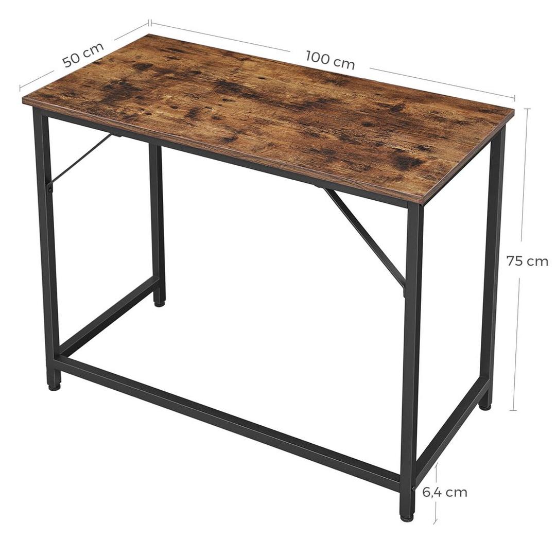Kompakt Computerbord 50 × 100 × 75 cm – Smalt Skrivebord til Hjemmearbejde – produktvisning 6 | Noreva Home