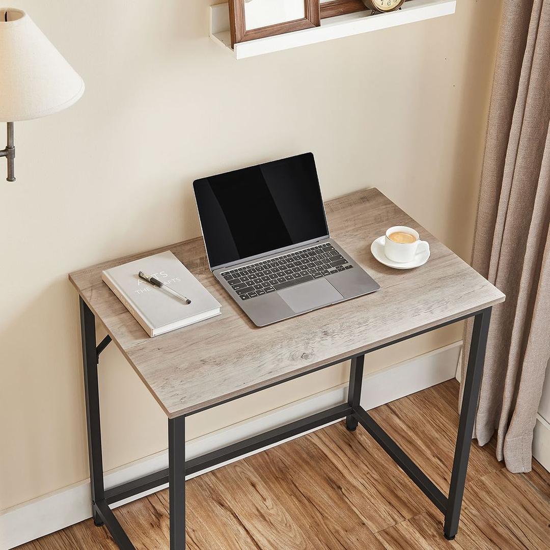 Kompakt Skrivebord med Metalramme – 50 × 80 × 76 cm – Solid Bordplade til Hjemmearbejde og Studie – produktvisning 10 | Noreva Home