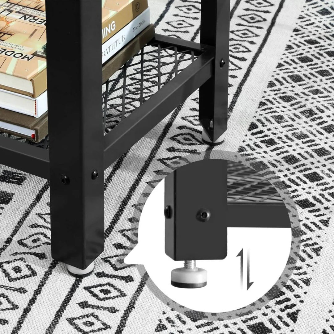 Konsolbord i 3 niveauer med trådhylder, 40 in bredt, produktvisning 7 | Noreva Home