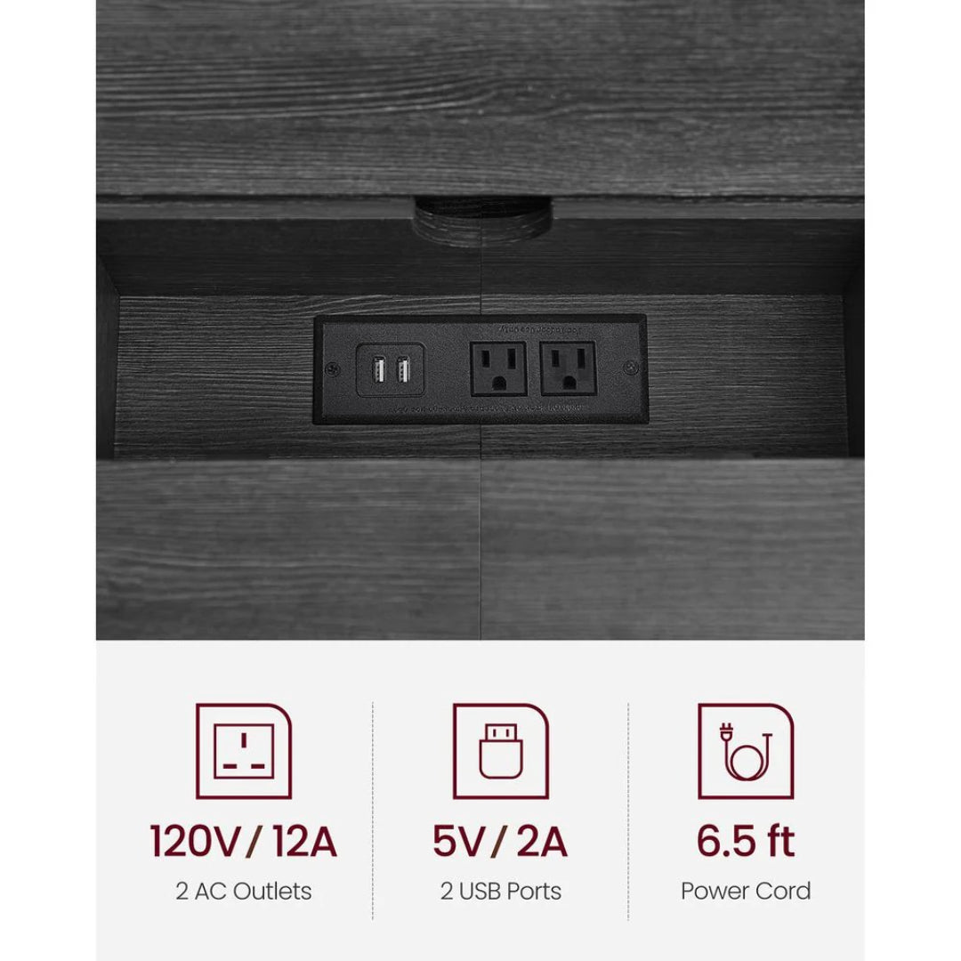 Konsolbord på 70,9 in med ladestation og opbevaringshylde, produktvisning 15 | Noreva Home