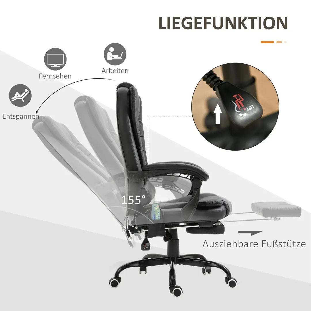 Kontorstol med Massagefunktion – 7 Massagepunkter – produktvisning 27 | Noreva Home