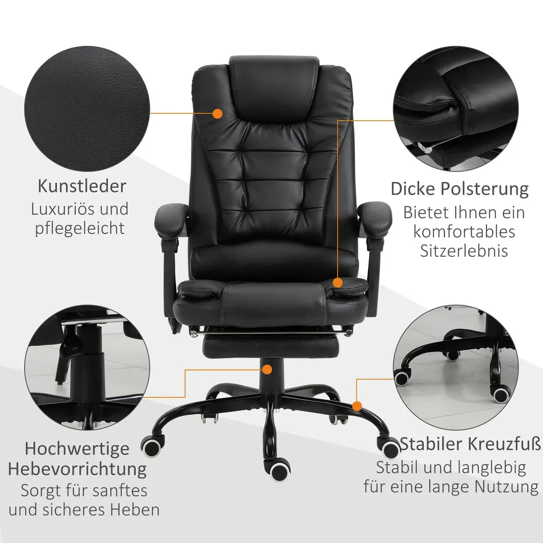 Kontorstol med Massagefunktion – 7 Massagepunkter – produktvisning 29 | Noreva Home