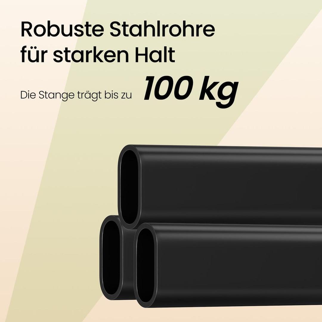 Kraftigt tøjstativ på hjul – flytbart garderobestativ til jakker og tøj – produktvisning 9 | Noreva Home