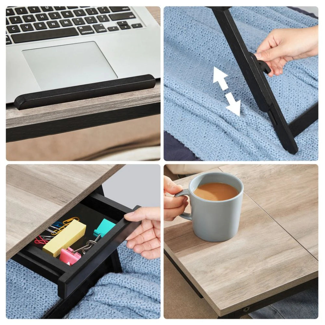 Laptopbord til seng og sofa med vipbar plade og justerbar højde, produktvisning 7 | Noreva Home